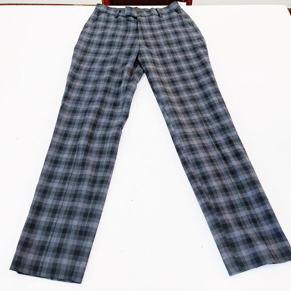 Calvin Klein Plaid Gingham Flat Front Stretch Slim Fit Pant SZ20 - Picture 8 of 8